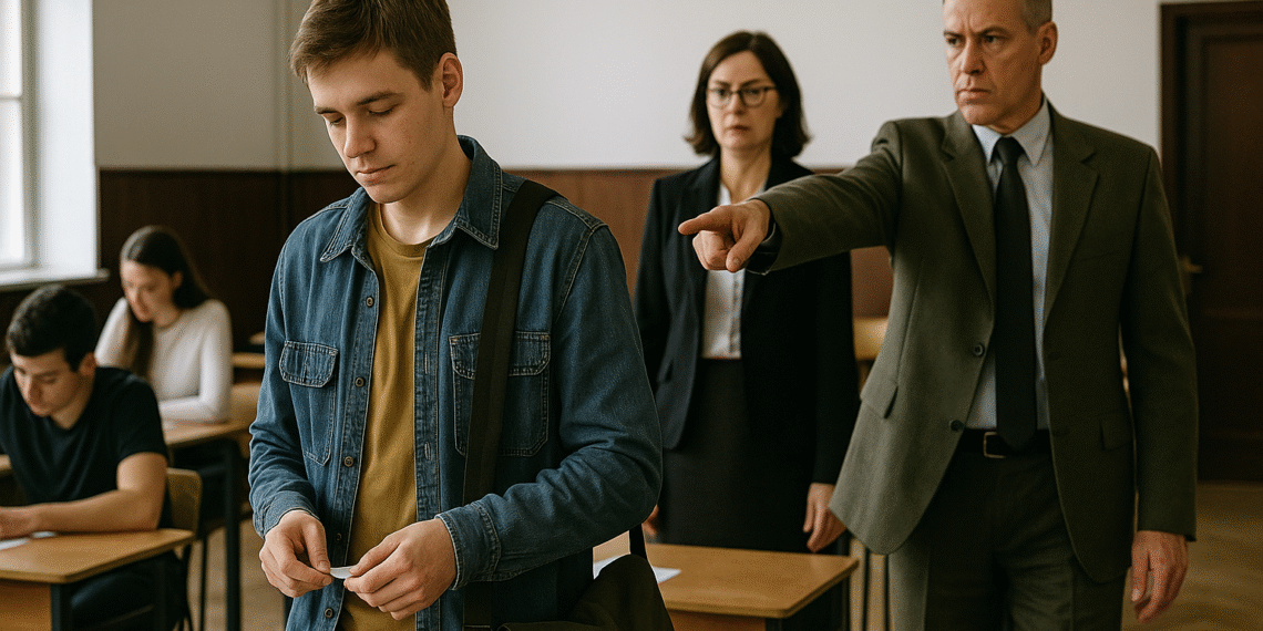 Elev din Câmpulung Moldovenesc, eliminat din examenul de bacalaureat pentru o fițuică