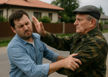 Scandal în familie la Burla. Fiu pălmuit de tată după o ceartă despre infidelitatea soției