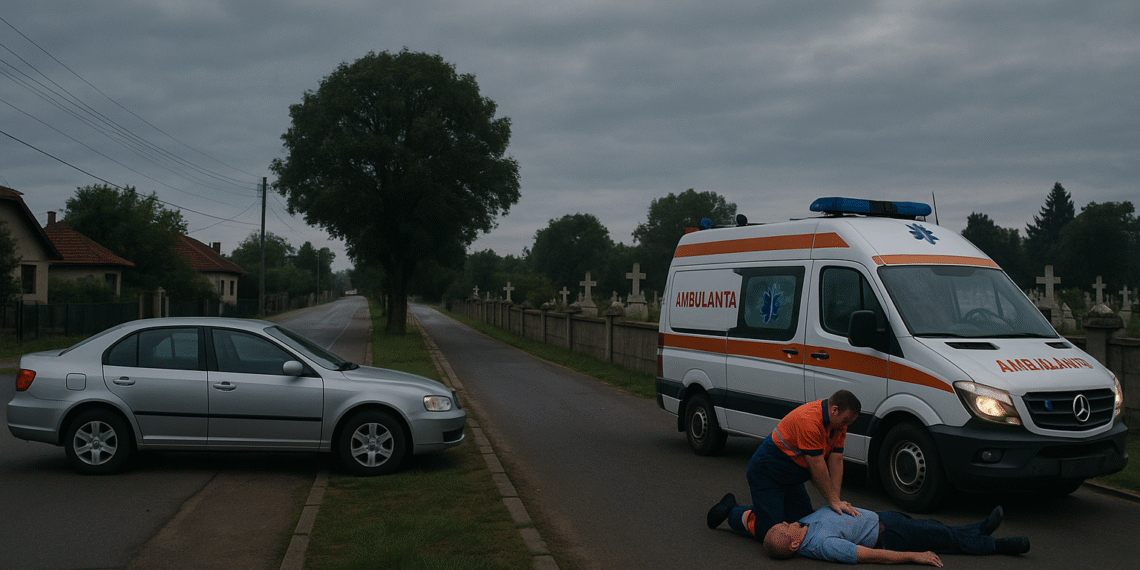 A oprit mașina lângă cimitir și a murit sub ochii martorilor. Manevrele de resuscitare nu l-au putut salvat