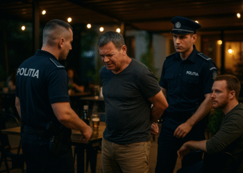 Scandal pe terasa restaurantului ”Ramiro”. Un bărbat a fost încătușat și amendat cu 3.000 de lei, după ce și-a amenințat un cunoscut