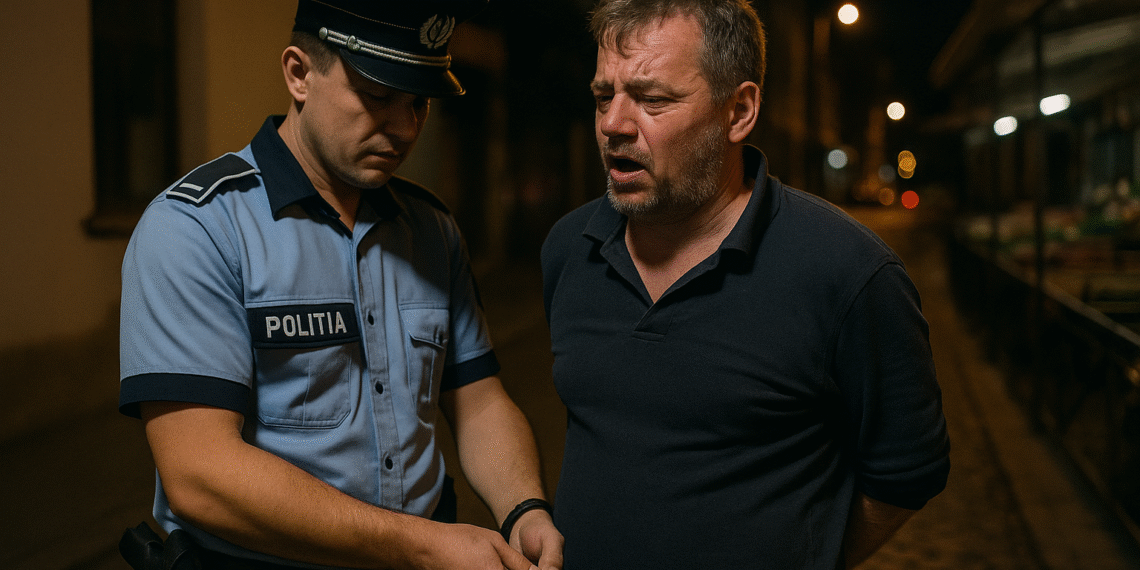 Bărbat imobilizat, încătușat și internat la Psihiatrie, după ce i s-a urcat băutura la cap și a amenințat un trecător la 4 dimineața, în centrul Sucevei