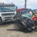 Impact devastator între o autobasculantă și un autoturism, în Doroteia. O femeie și-a pierdut viața