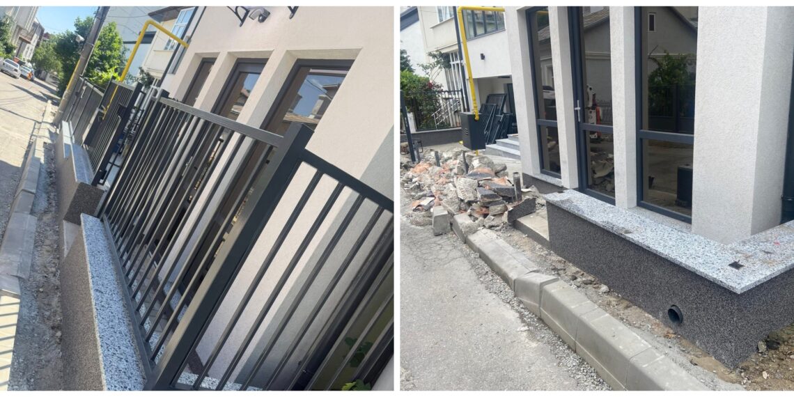 Primăria Suceava l-a „ajutat” pe un localnic să scape de gardul pus abuziv pe trotuarul din fața imobilului său