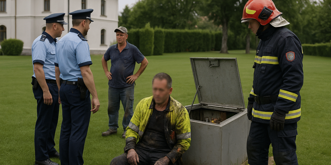 Un angajat de la Loial Impex a suferit arsuri pe 40% din suprafața corpului, după ce a intrat cu țigara aprinsă într-un bazin din curtea Conacului Domnesc din Șcheia