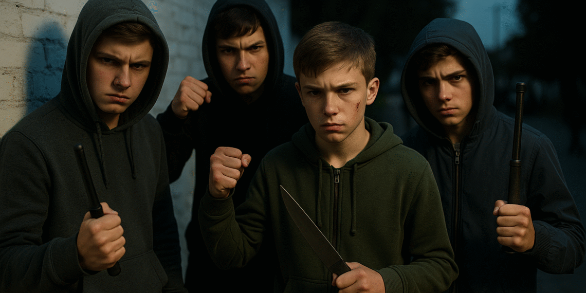 Pedepse simbolice pentru patru derbedei care au fugărit, bătut și înjunghiat mai mulți tineri în satul Sf. Ilie. Agresorii înarmați cu cuțite și bastoane telescopice aveau 14 și 15 ani