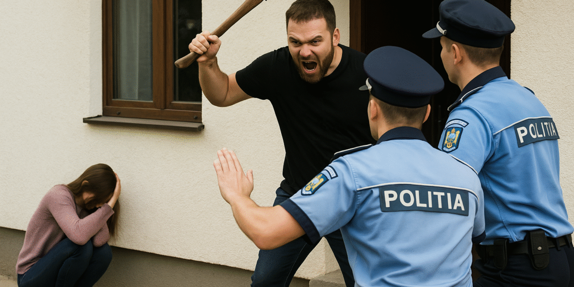Pedeapsă blândă pentru un individ care a amenințat doi polițiști cu toporul, după ce și-a bătut iubita venită de la serviciu: ”Vezi că îţi dau cu toporul în cap, te ia mama dracului!”