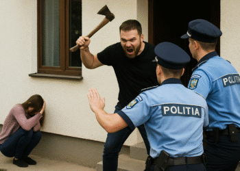 Pedeapsă blândă pentru un individ care a amenințat doi polițiști cu toporul, după ce și-a bătut iubita venită de la serviciu: ”Vezi că îţi dau cu toporul în cap, te ia mama dracului!”
