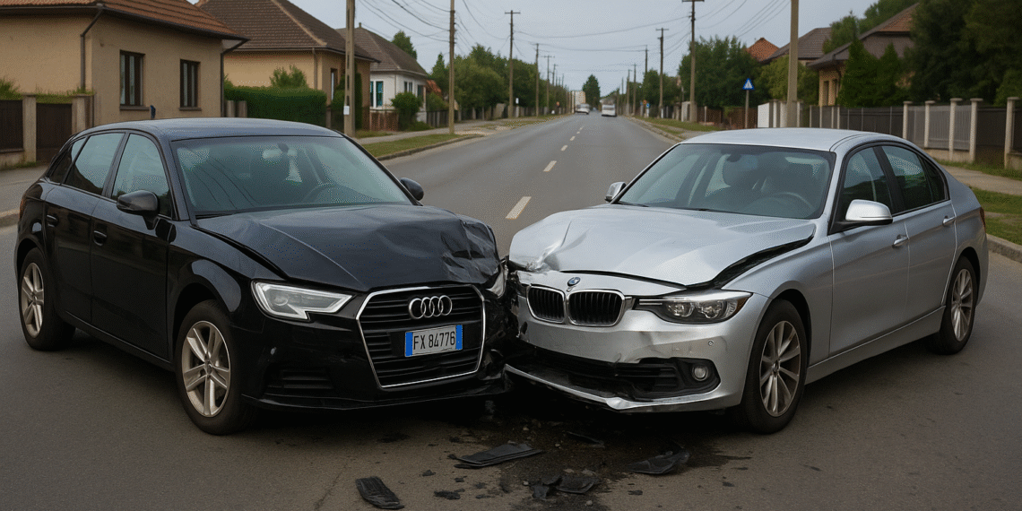 Șofer de 20 de ani din Cajvana, la volanul unei mașini cu numere de Italia, a provocat un accident și a părăsit locul faptei