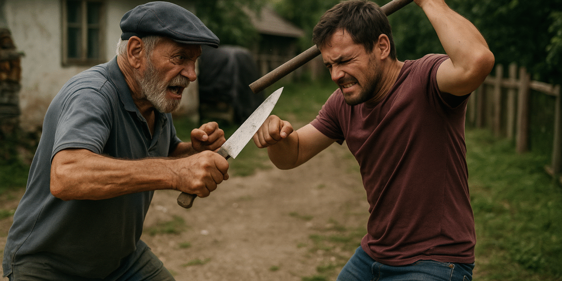 Bărbat de 72 de ani din Șcheia, condamnat la închisoare cu suspendare, pentru că a încercat să-și ucidă fiul cu cuțitul după ce nu a reușit să-l lovească cu ranga