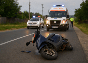 Dosar penal pentru un mopedist care a refuzat să-și divulge alcoolemia după ce a dat cu fața de asfalt