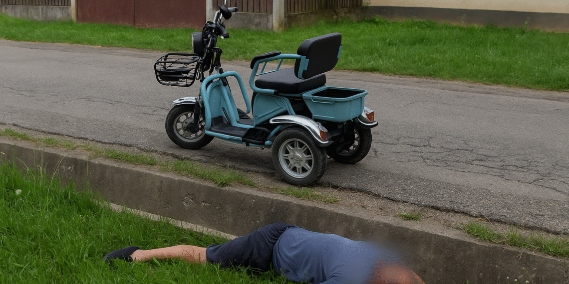 Un bărbat și-a găsit sfârșitul în șanțul din fața casei, după ce s-a întors beat de la bar pe o tricicletă electrică