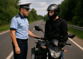 Tânăr din Marginea, prins fără permis pe o motocicletă neînmatriculată, primită „în probe” de la un prieten