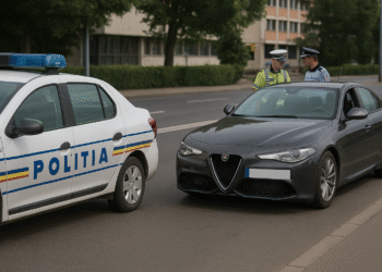 Șofer prins băut la volanul unui Alfa Romeo, pe bulevardul George Enescu din Suceava. A fost tras pe dreapta pentru că avea ITP-ul expirat