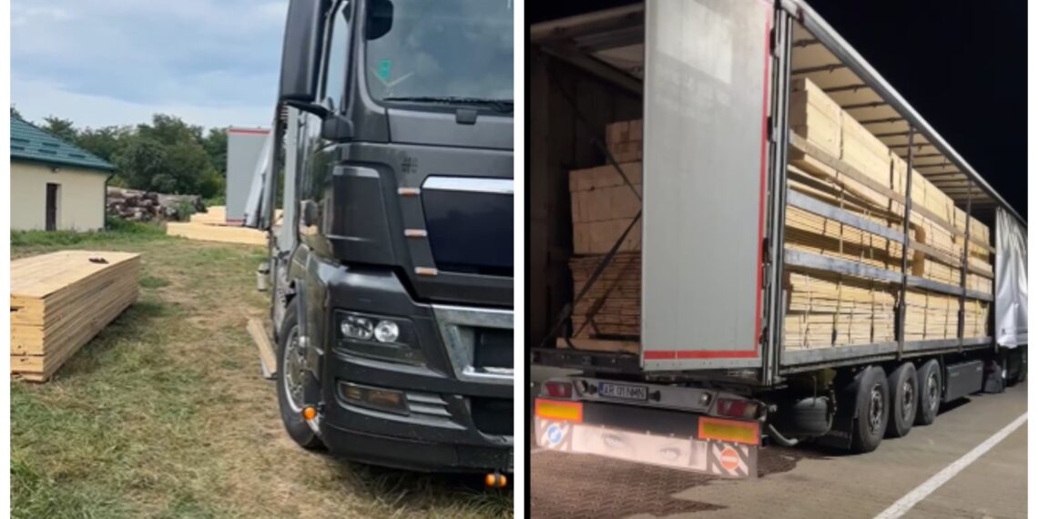 Ansamblul rutier reclamat de ”Străjerii Pădurilor” transporta ilegal 3,15 metri cubi de cherestea. Aceeași remorcă a fost depistată transportând ilegal cherestea în luna mai, în județul Bacău