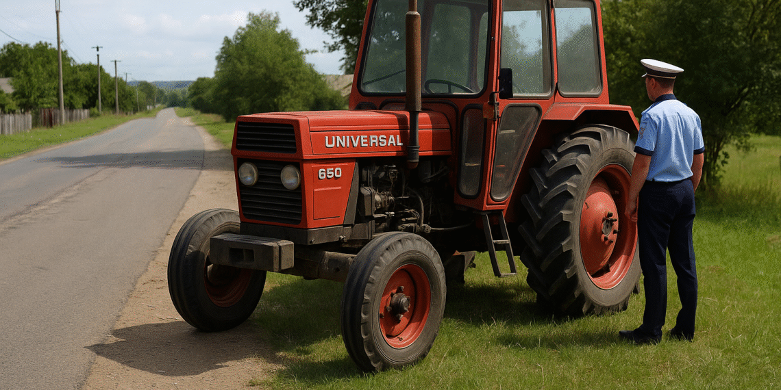 Tractorist prins la volan fără permis în Milișăuți. Angajatorul s-a ales cu dosar penal pentru că i-a încredințat utilajul