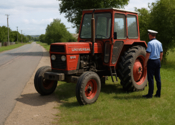 Tractorist prins la volan fără permis în Milișăuți. Angajatorul s-a ales cu dosar penal pentru că i-a încredințat utilajul