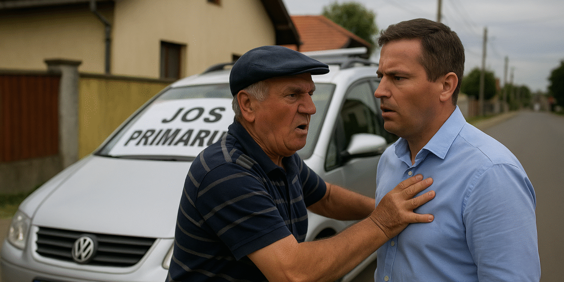 Pensionar din Bosanci, condamnat la închisoare cu suspendare pentru că l-ar fi scuipat și lovit pe primar. Agresorul plimba o pancartă denigratoare la adresa edilului