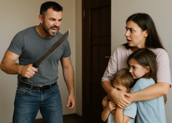 Bărbat arestat preventiv după ce i-a bătut cu sălbăticie pe copiii iubitei și a amenințat-o pe femeie cu moartea, fluturând o macetă