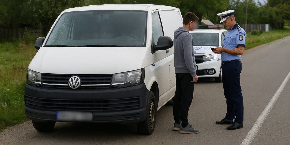 Dosar penal pentru un tânăr prins la volan fără permis și pentru tatăl său care i-a încredințat mașina să care apă la animale