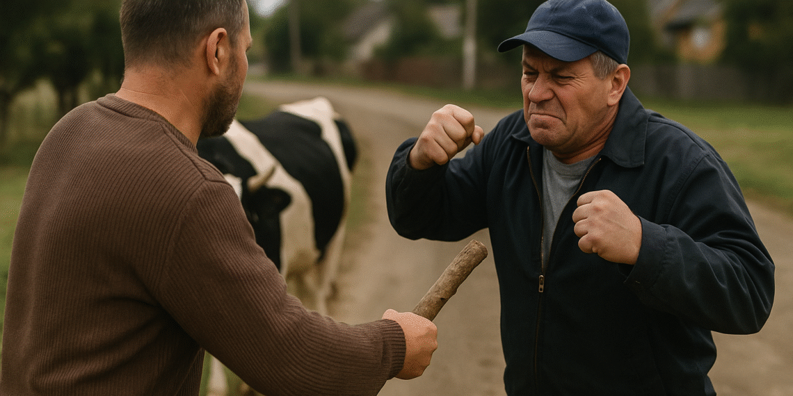 Doi vecini din Udești s-au luat la pumni după ce o vacă a fost lovită cu bățul