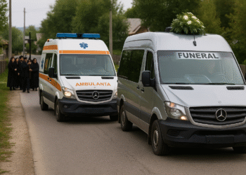 Pieton, rănit ușor după ce a fost lovit de o autoutilitară în timpul unui cortegiu funerar la Dorna Arini
