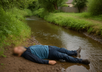 Un bărbat a fost descoperit înecat într-un pârâu, la câțiva metri de locuință