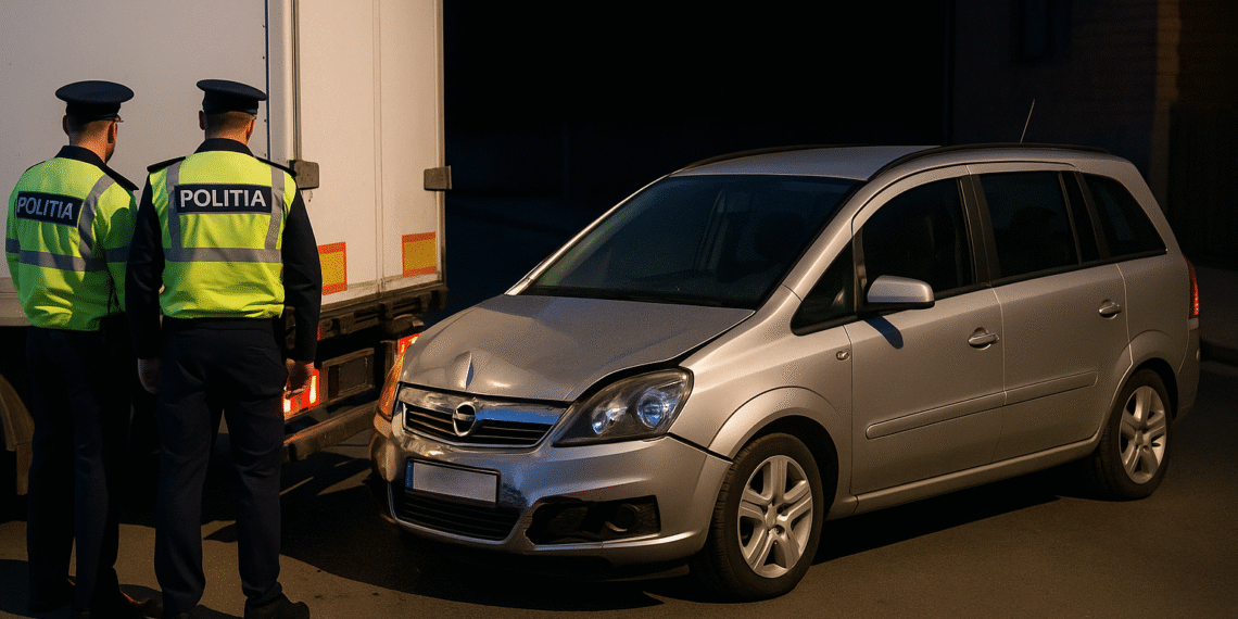 Beat criță, un șofer din Stulpicani s-a înfipt cu mașina într-un camion parcat la Frasin
