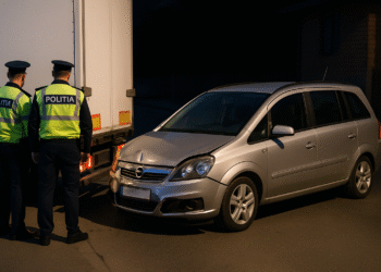 Beat criță, un șofer din Stulpicani s-a înfipt cu mașina într-un camion parcat la Frasin