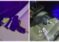 BMW plin de surprize, ”mirosit” de Poliția Locală în centrul Sucevei. Țiple suspecte și pistol airsoft în interior