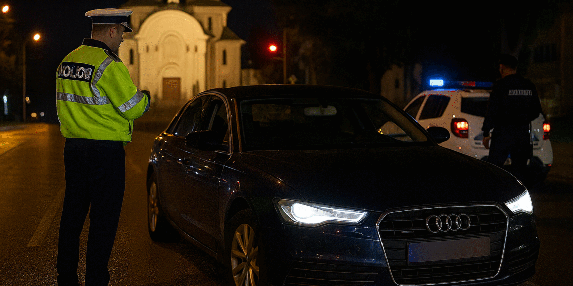 Viața bate filmele. Beat și pe pană, un șofer a fost tras pe dreapta în fața Catedralei din Suceava. A încercat să păcălească etilotestul mimând că suflă