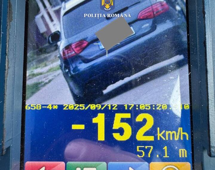 Vitezoman rămas pieton patru luni, după ce a fost prins gonind cu 152 km/h în Pătrăuți