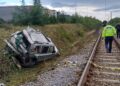 Detalii despre accidentul din Trei Movile. Șoferul nu a respectat semnificația indicatorului STOP de la trecerea de cale ferată