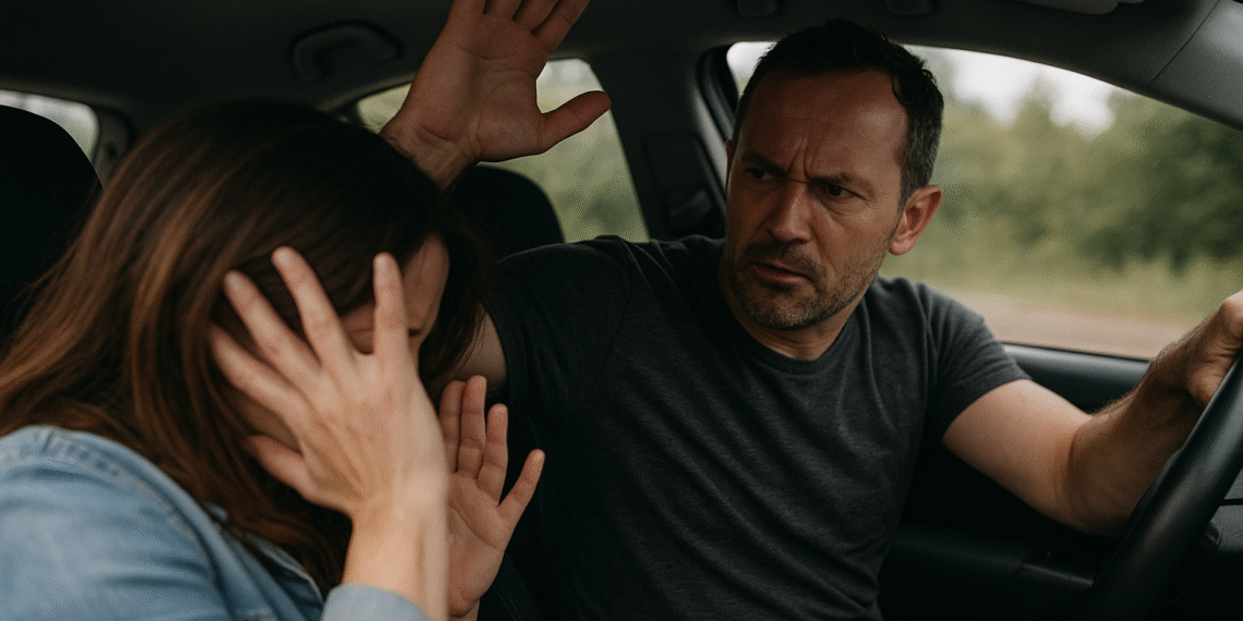 Bătută de soț în mașină, pe strada Traian Vuia din Suceava. Agresorul, bolnav psihic, a fost dus la spital pentru internare