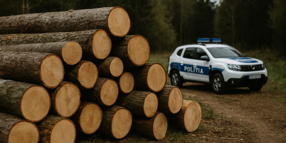 Aproape 50 de metri cubi de lemn s-au ”evaporat” dintr-un depozit din Râșca. Poliția a deschis dosar penal