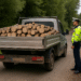 Radarul a dat de gol un transport ilegal de lemne în Straja. Lemnul confiscat, șoferul amendat