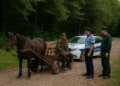 Bărbat din Pătrăuți, surprins în timp ce transporta lemne furate cu faetonul