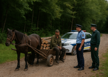 Bărbat din Pătrăuți, surprins în timp ce transporta lemne furate cu faetonul