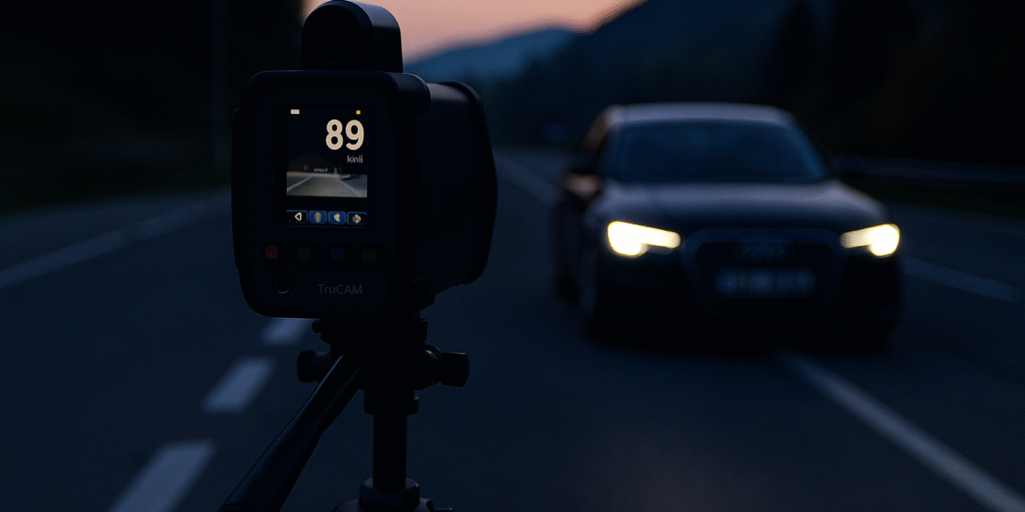 Șofer cu permisul anulat din 2020, prins gonind cu aproape 90 km/h prin Păltinoasa