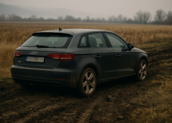 A fugit de polițiști și a abandonat Audi-ul pe câmp. După o lună, polițiștii i-au făcut ”nota de plată”: amendă de 18.427 lei și 630 de zile fără permis