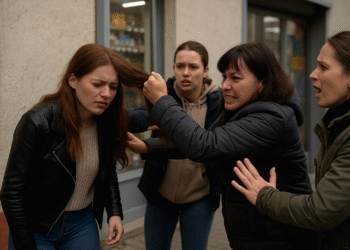 Păruială în familie, în fața unui magazin din Arbore. O femeie de 42 de ani și-a apucat nepoata de păr în urma unui conflict spontan
