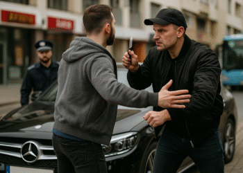 Scandal cu briceag în zona Orizont din Suceava. Bărbat plasat sub control judiciar după ce a amenințat un tată și pe fiul acestuia și a avariat un Mercedes-Benz