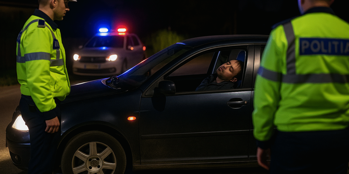 Șofer furat de somn, găsit oprit pe mijlocul unui drum din Bosanci. Avea 1,08 mg/l alcool pur în aerul expirat