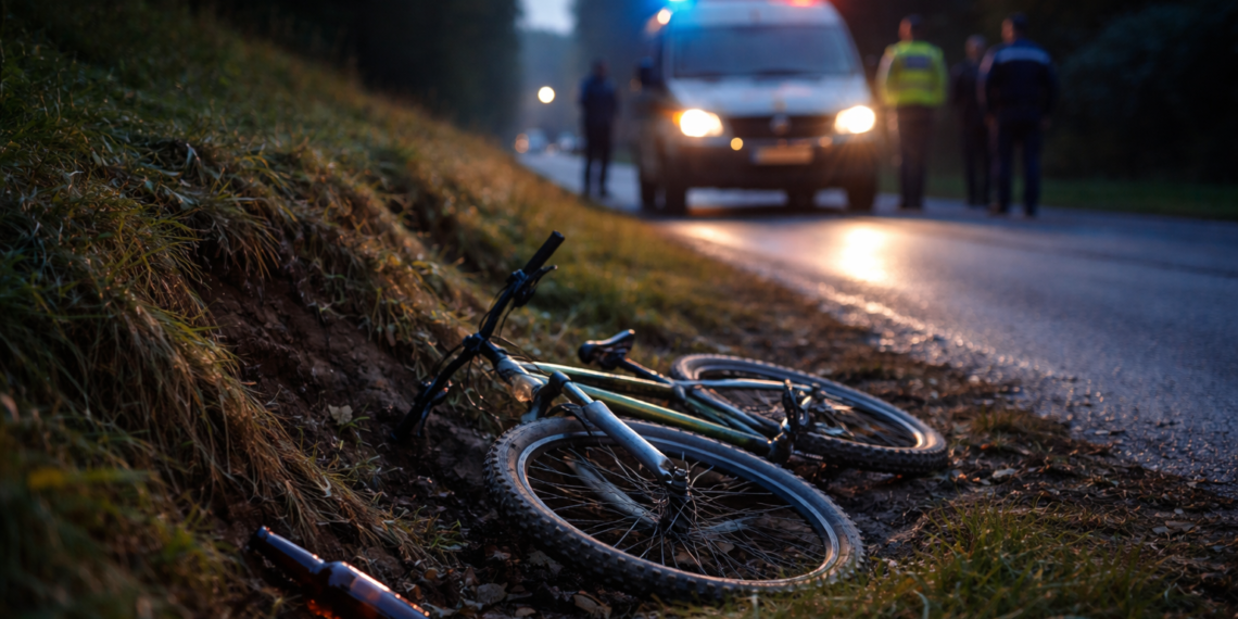 A căzut cu bicicleta într-un șanț, după ce a băut peste măsură. Bărbat din Volovăț, transportat cu ambulanța la spital