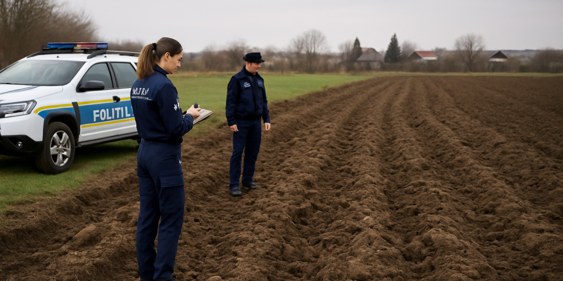 O femeie din Mihoveni și-a dat vecinul pe mâna poliției pentru că i-a arat terenul fără acord