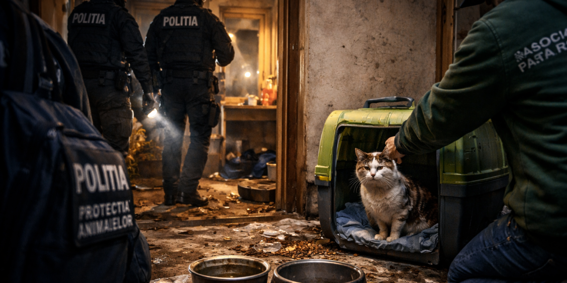 Pisică lăsată să moară de foame într-o garsonieră din Suceava. Dosar penal după ce un vecin a auzit miorlăitul în miez de noapte