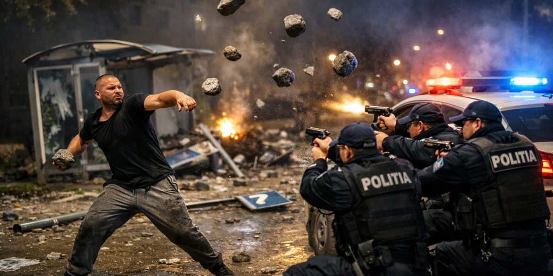 Închisoare cu suspendare pentru un ”viteaz” din Șcheia care a rupt un indicator rutier, a distrus o stație și a amenințat cu moartea patru polițiști. A răspuns focurilor de armă cu o ploaie de pietre: ”Vă dau în cap, vă omor!”