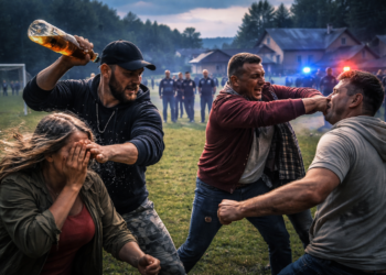 Răscoală pe terenul de fotbal din Voievodeasa. Trei ”încordați” din Sucevița, reținuți după ce au bătut trei ucraineni. Scandalul a pornit după ce unul dintre agresori a lovit o femeie cu un PET de bere în față