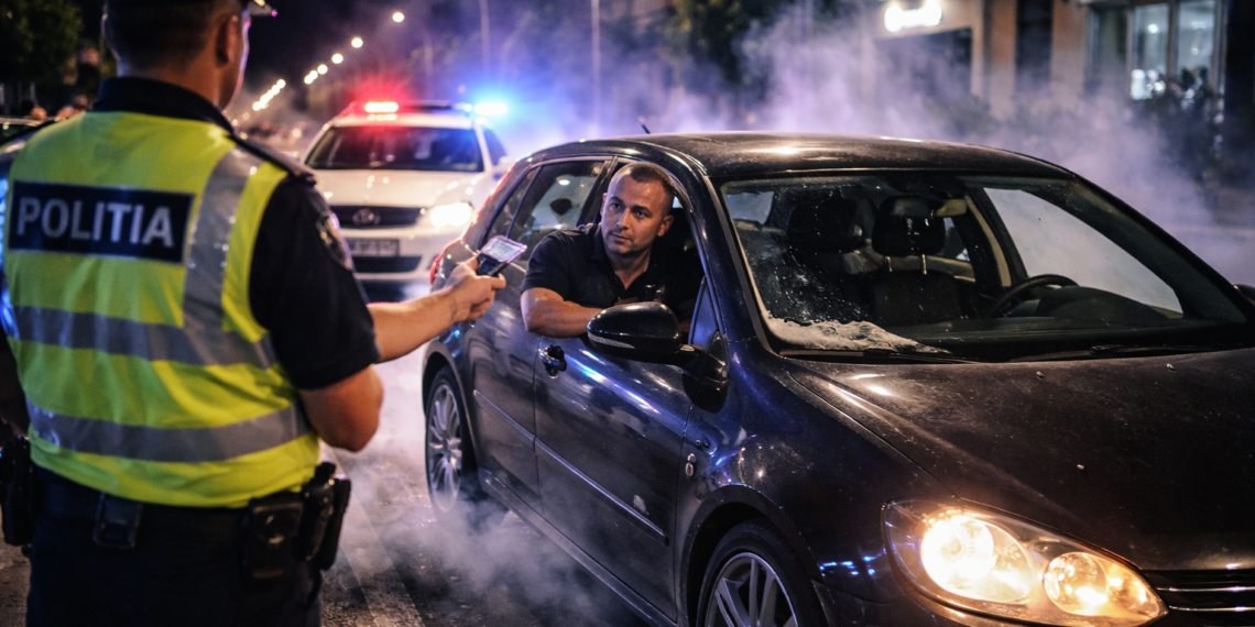 ”Demonstrație de prostie” pe străzile din Rădăuți. Șofer băut, prins după ce a făcut drifturi cu mașina prin oraș