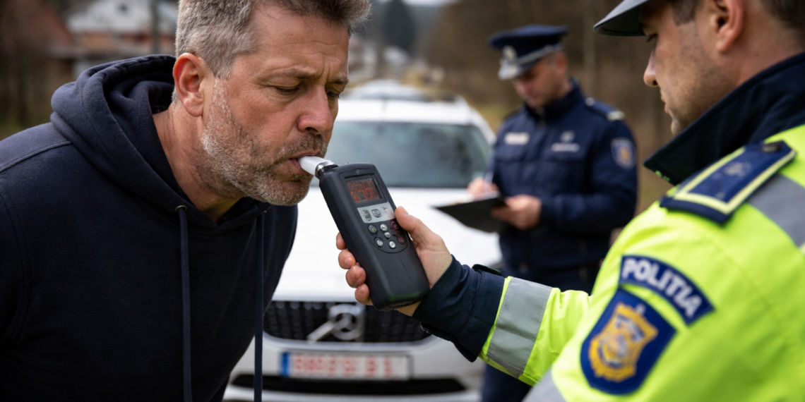 Șofer tras pe dreapta în Boroaia după ce a fost surprins conducând un Volvo în zig-zag. Avea 1,16 mg/l alcool în aerul expirat
