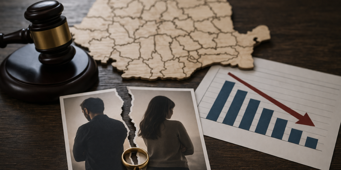 Divorțurile scad în România, dar Suceava ocupă locul 3 între județe în 2024. Cele mai multe despărțiri apar după 20 de ani de căsnicie